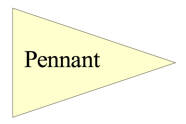 ペナントは二等辺三角形