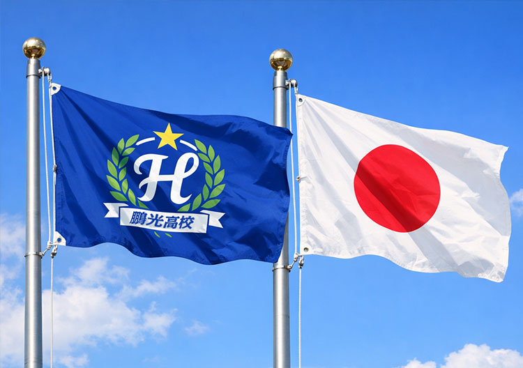 簡易・お手軽な校旗・学校旗の製作事例一覧
